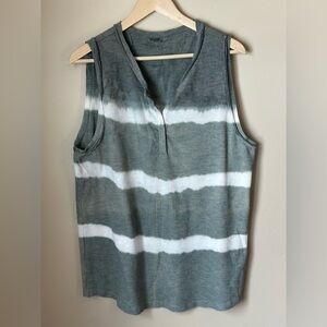 POL green & white tie dyed tank top Size XXL - p2p 24”